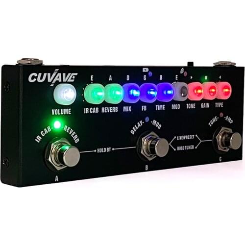Cuvave Rechargeable Multi Effects Pedal Delay Chorus Phaser Reverb Effect Pedal Guitar Accessories CUBE BABY Guitar Pedal