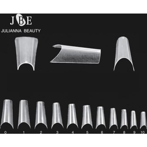 Completely Curved Nail Tips Bend Salon ABS Faux Ongles French Manicure Long Nail Art Deep Smile Line Nail Tips 550PCS/Lot