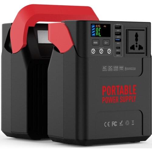Portable power station 222Wh Emergency Backup pack Li-ion Battery with AC DC USB output for outdoor camping
