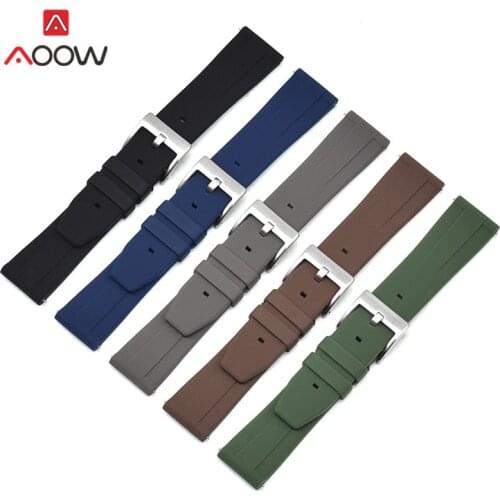 18mm 20mm 22mm Soft Silicone Strap Men Sport Rubber Band Waterproof for Samsung Galaxy Watch Active2 S2 S3 Huawei GT Amazfit GTR