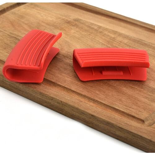 Silicone Gloves Non Stick Heat Resistant Pot Clips Hot Plate Clip Cooking Insulation Oven Mitts Anti-slip Baking Tool Pot Holder