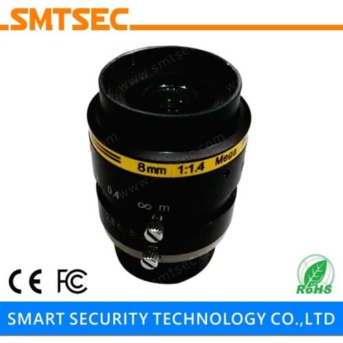 SL-C0814MP3 1/1.8" 8mm C Mount Lens HD 3MP F1.4-16C Industrial CCTV Machine Vision Lens for IP Security Camera