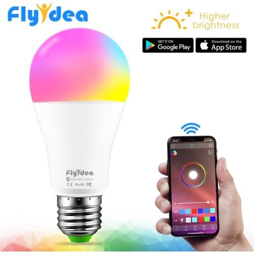 LED Smart Wireless Bluetooth Light Bulb E27 10W RGB Color Changing Lights Adjustable AC 85-265V APP Control IOS/Android Lampada