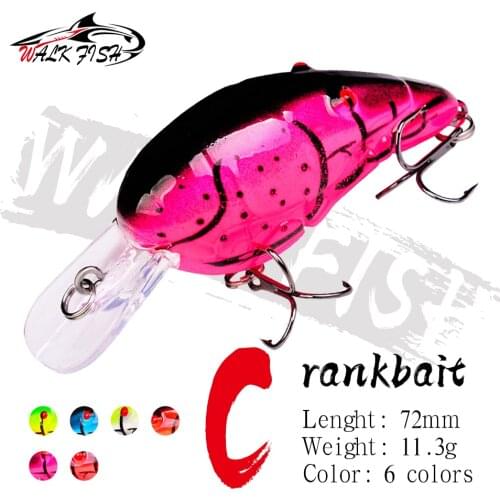 WALK FISH 72MM 11.3G Crankbait Crank Fishing Lure Pesca Minnow Wobbler Floating Artificial Hard Bait Japan Sea Fishing Tackle