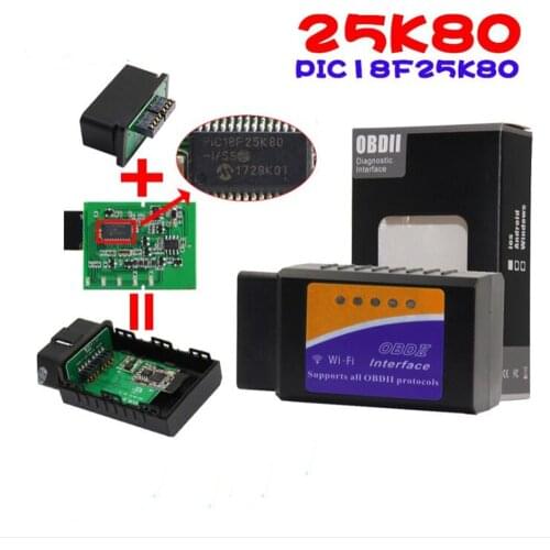 WiFi ELM 327 Wifi327 OBDII Diagnotic Interface With 25K80 Chip ELM327 Wifi OBD2 Code Reader