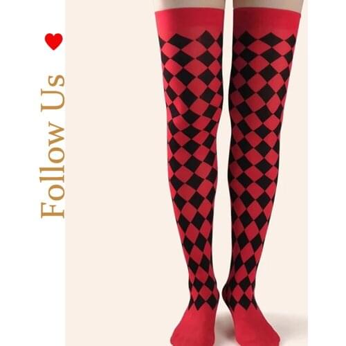 Halloween party holiday stockings fashion color matching over the knee socks