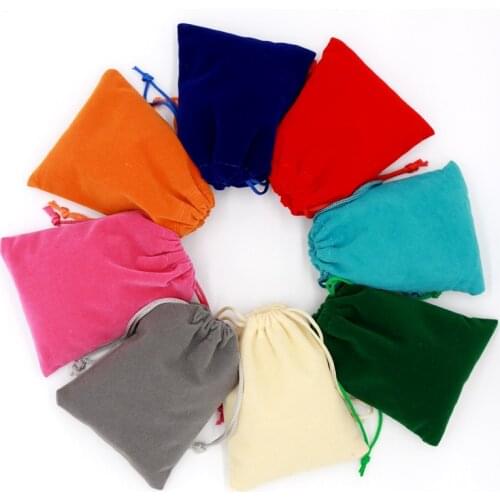 10pcs/lot Small Velvet Bag 5x7 7x9 9x12cm Earrings Charms Jewelry Packaging Bags Wedding Decoration Velvet Pouch Gift Bags