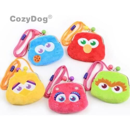 5 Styles Sesame Street Elmo Small Plush Bag Abby Big Bird Snack Bag Lovely Cookie Monster Mini Wallet Coin Bag Gift 12*10cm