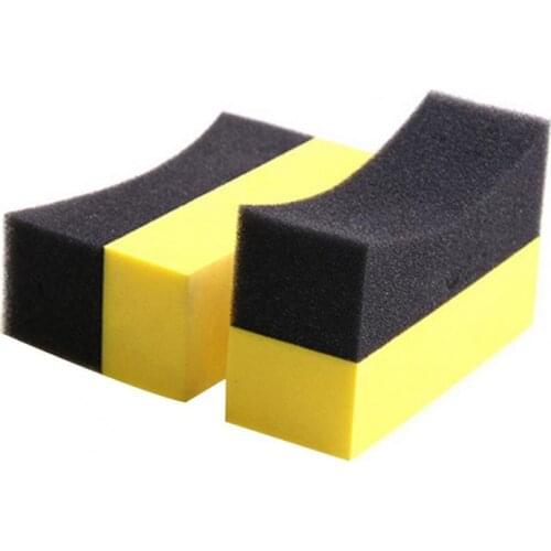 60% Hot Sale 2Pcs Washing Sponge U-Shaped Multifunctional Portable Tyre Cleaning Block Dressing Waxing Brush for Car