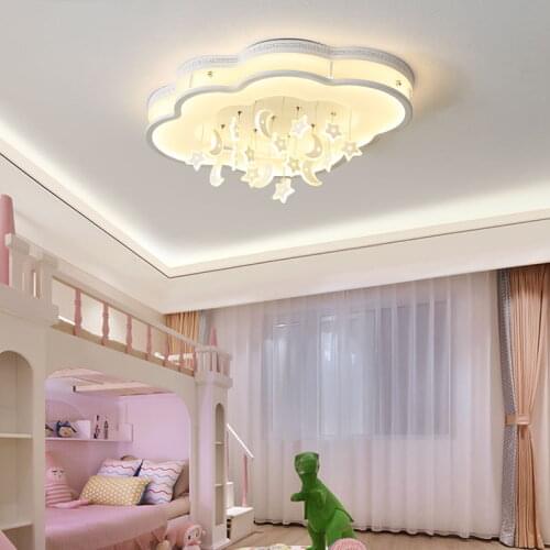 Acrylic White LED Chandeliers For Dining Room Bedroom Kitchen Kids Room VIlla Foyer Gallery Indoor Home Stars And Moon Lights