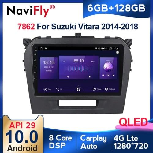 6G +128G QLED RDS Carplay Android 10 Car Radio Multimedia Video Player For Suzuki vitara 2014-2018 Navigation GPS 2din autoradio