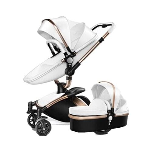 Free shipping Aulon baby stroller leather wheelchair two-way newborn buggiest shock absorbers baby car cart trolley