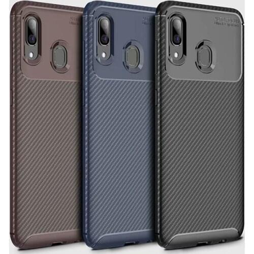 For Samsung Galaxy A30 A20 A10 Case Soft Silicone Carbon fiber Shockproof skin Protect Back Cover Case for samsung a10 20 30