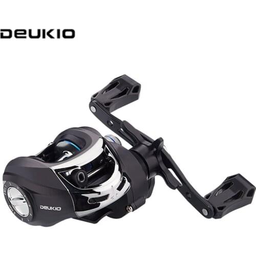 DEUKIO New Metal Spool Baitcasting Reel 8kg Max Drag 7.2:1 High Speed Gear Ratio Saltwater Freshwater Fishing Wheel Fishing Reel