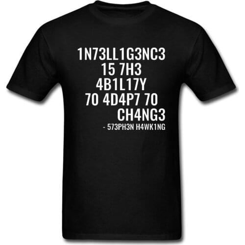 Physics Coder T Shirt IT Computer Program Hacker CPU Men Tshirts 100% Cotton Adapt or Die Letter Tops & Tees Custom Gift T Shirt
