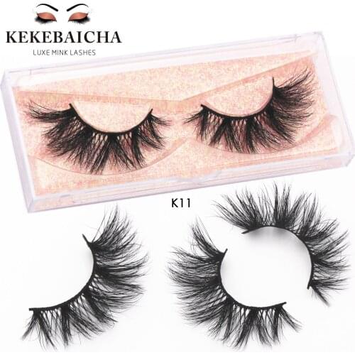 KEKEBAICHA 1 Pair 3D Mink Eyelashes Fluffy Dramatic Eyelashes Makeup Wispy 5D Mink Lashes Long False Eyelashes Makeup K11 Lashes