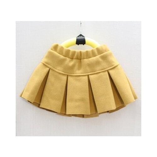 Baby Girls Worsted Short Skirts with Velvet Inside Toddler Girls All-match Mini Skirt Thicken All-around Pleated Skirt 18M 2-6Y
