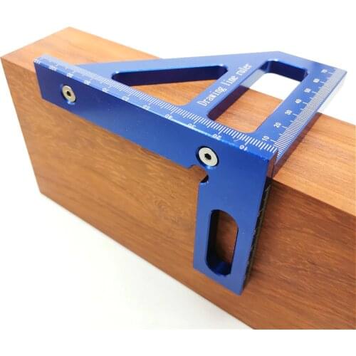 Woodworking Square Protractor Aluminum Alloy Miter Triangle Ruler High Precision Layout Measuring Tool for Engineer Carpenter