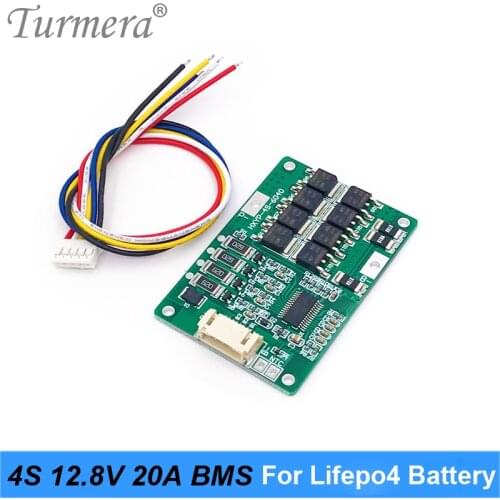 Lifepo4 Battery 4S 20A 12.8V 14.4V 32650 32700 Balanced BMS for Electric Boat Uninterrupted Power Supply 12V Car Battery Turmer