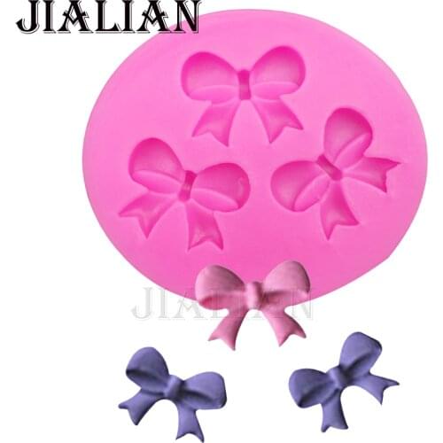 Mini bow chocolate Party cake decorating tools DIY baking fondant silicone mold used to easily create poured sugar T0162