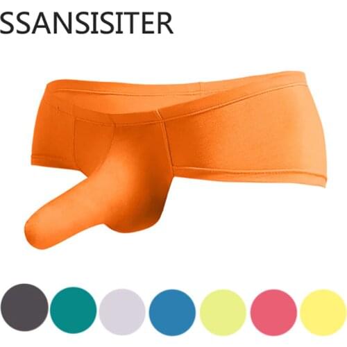 Mens Boxer Shorts Exotic Elephant Penis Pouch Tanga Modal Underwear Ropa Interior Hombre String Homme Trunk Gay Panties Cuecas