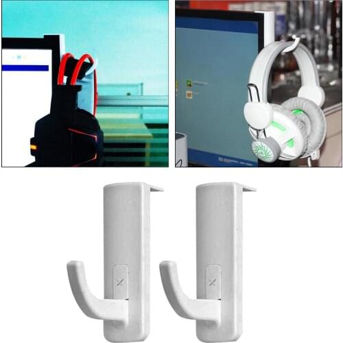 Set of 2 Portable Headset er Headphone Hook for Computer Cable Organizer