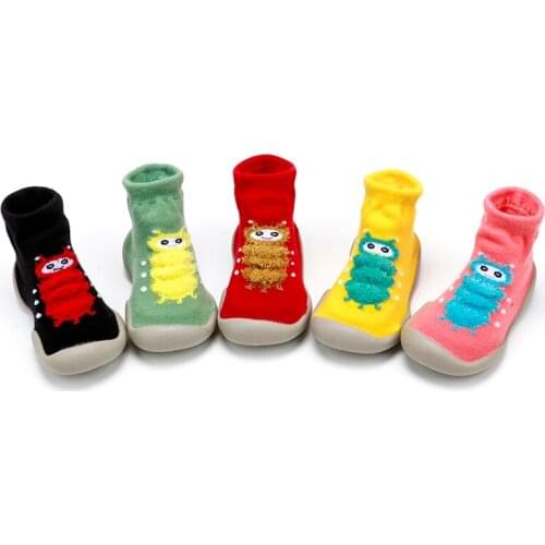 Baby Boy Socks with Rubber Soles Toddlers Shoe Sock Anti-slip Kids Girls Sock Cotton Striped Outdoor Indoor Slippers Stripe Sock