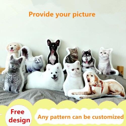 New Hot Photo customization pillow DIY dog Cushion Plush Toys Stuffed Animal Dolls Sofa Car Decorative Creative Birthday Gift