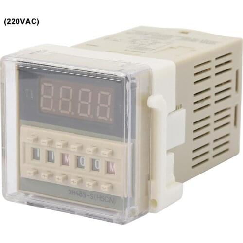 O111ROM DH48S-S-2Z Durable LCD Display Time Timer Delay Relay 8 Pins 0.1S-99H 220VAC for Outdoor Billboards Factory Workshops