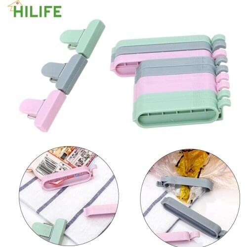 Bag Clips Plastic 12Pcs/set Kitchen Tool Vacuum Sealer Clamp Food Clip Snack Storage Bag Sealer