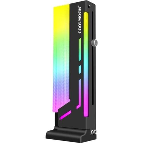 Coolmoon CM-GH2 Vertical GPU Support Bracket Colorful 5V A-RGB Bracket Computer Graphics Video Card Stand GPU Holder