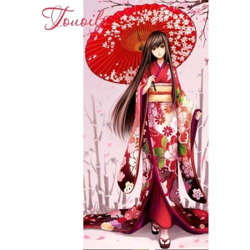 Full,Diamond Embroidery,Japanese,sakura,girl,icon,5D DIY Diamond Painting,Stitch Cross,3D,Diamond Mosaic,almaznaya,pattern,gifts