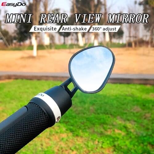 Easydo Bicycle Handlebar Mini Rear View Mirror for Bicycle E-Bike Scooter Rear-View Mirror Exquisite Anti-Shake Bike Accessory
