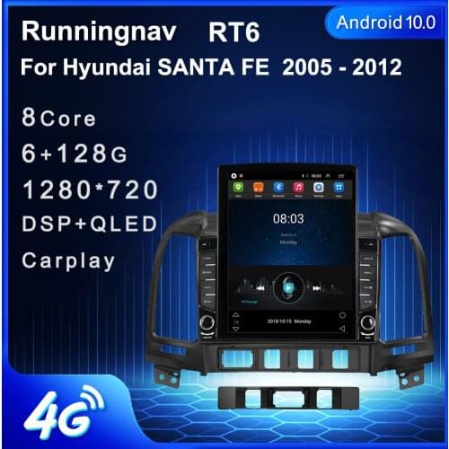 Runningnav For Hyundai SANTA FE 2005 - 2012 Tesla Type Android Car Radio Multimedia Video Player Navigation GPS