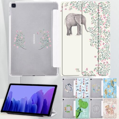 For Samsung Galaxy Tab A7 10.4 2020 SM-T500 T505/Tab A 10.1 2019 T510 T515 Tablet Foldable Stand Super Cute Pattern Tablet Case