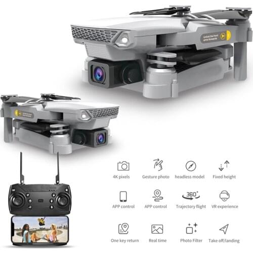 WIFI 4K Foldable RC Drone 720P/ 1080P/ 4K HD Camera Real-Time Transmission Aerial Photography Remote Control Aircraft Drone Kits