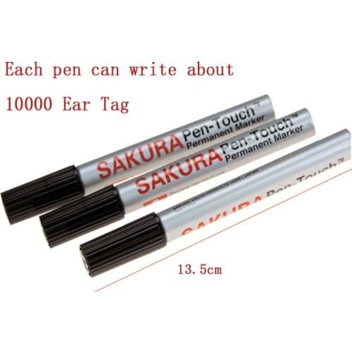 Special Ear Tag Pen for Pig Cow Sheep Marker Pen Waterproof number Pens Permanent Non-deformation Oil Pens Ear Tag Marker 2018