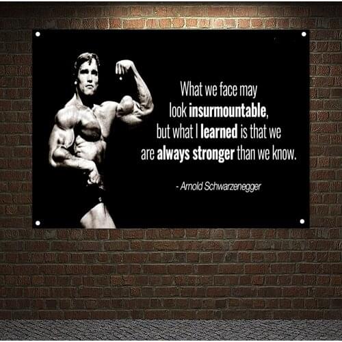 Stadium Gym Decor Fitness Workout Mural Canvas Painting Wall Art Muscular Hunk Poster Wallpapers Man Body Building Banner Flag