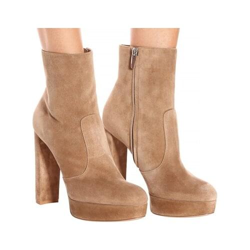 Stylish Sexy knightly Platform Super High Heel Ankle Boots Suitable Womens Autumn Winter Shoes pole dancing Boots Large Size