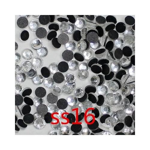 1440pcs SS16 clear colour DMC Hot Fix Rhinestone Crystal Hot Fix Transfer Rhinestone Hotfix stone with glue for grament