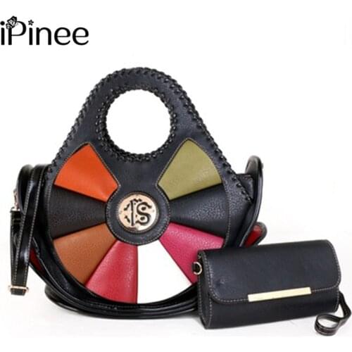 IPinee Handbag 2021 new trendy retro leather hand carry bag female wild single shoulder messenger female bag High-quality
