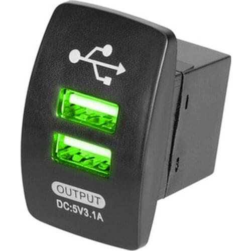 5V 3.1A Universal Car Charger Waterproof Dual USB Ports Auto Adapter Dustproof Phone Charger for Iphone Xiaomi Redmi Samsung