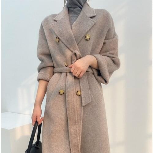 蒙跃 Women's Coats With A Belt