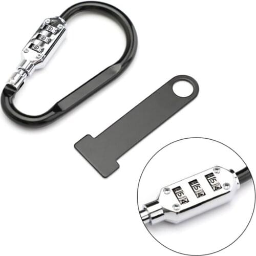 Balight Bicycle Lock Buckle Scooter Anti-theft Open Face Helmet Lock Fastener Lock T-bar 3-Digit Combination Bike