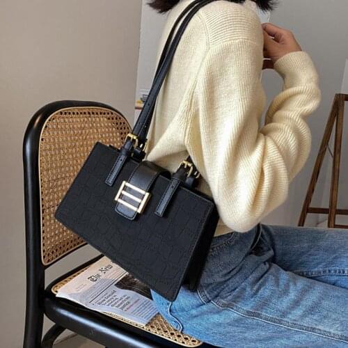 Womens Shoulder Bag Vintage Hasp Solid Color Luxury Matte Leather Crossbody Handbags Wholesale 2022 New Fashion Female Bags