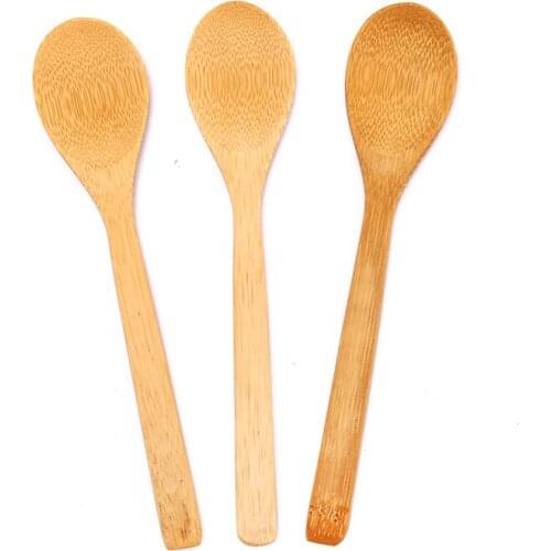 1PCS Wooden Spoon Ecofriendly Tableware Bamboo Scoop Mini Dessert Scoop Coffee Honey Tea Spoon Kitchen Accessories