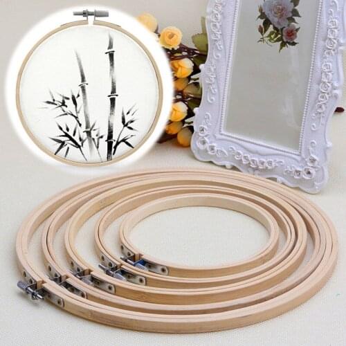 13/15/20/26/30cm Embroidery Hoops Ring Frame Bamboo Wooden Rings for DIY Cross Stitch Needle Craft Sewing Tools