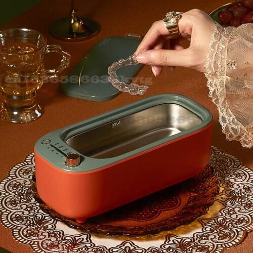 15W Ultrasonic Cleaner Third Gear Adjustment Contact Lens Jewelry Small Portable Cleaner Household Watch Braces UV Cleaner