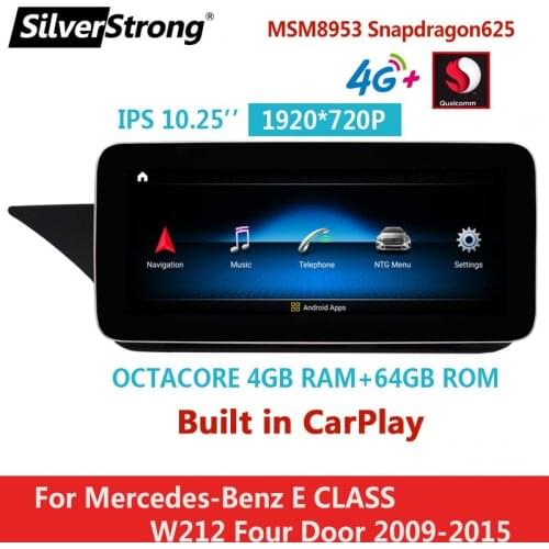 1920*720 IPS,4G/64GB,Qualcomm Snapdragon,Android 10 Car Radio for Mercedes Benz W212,4 Door,LHD2009-2015,E class,4G Internet