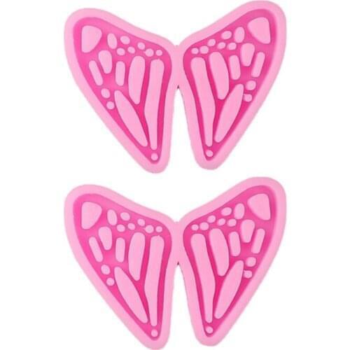 2 Pcs Wing Pendant Epoxy Resin Mold Earrings Necklace Keychain Silicone Mould DIY Crafts Jewelry Ornaments Casting Tools